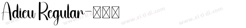 Adieu Regular字体转换